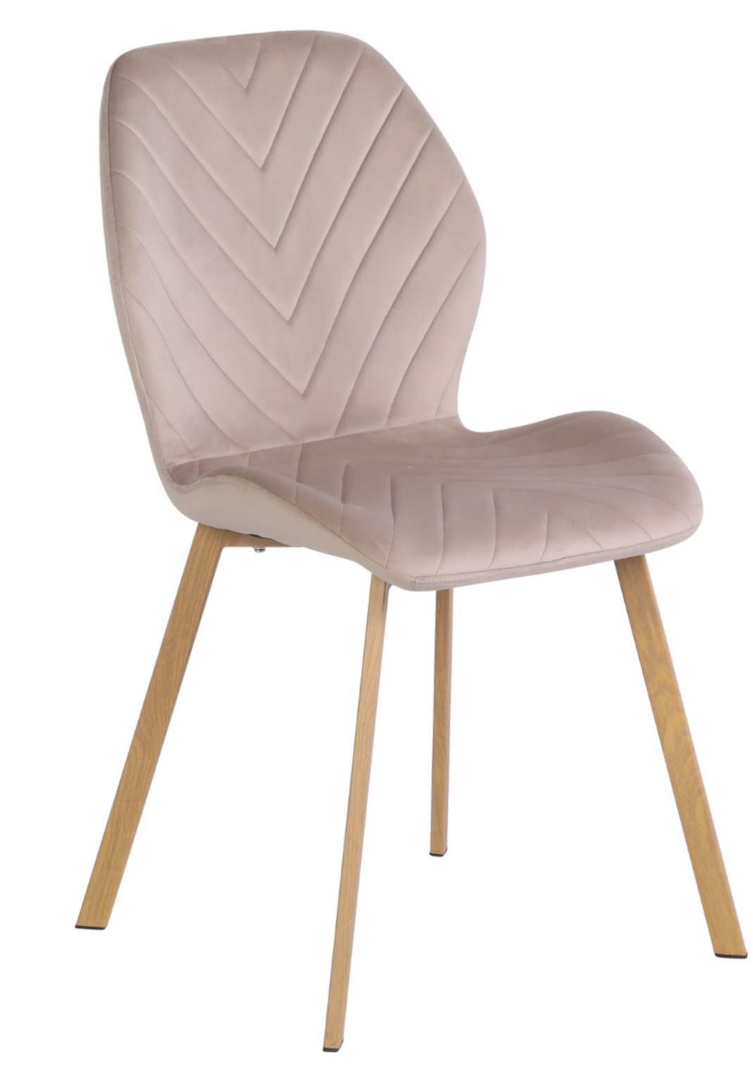 Стілець Vetro Mebel N-54-cappuccino-velur/oak