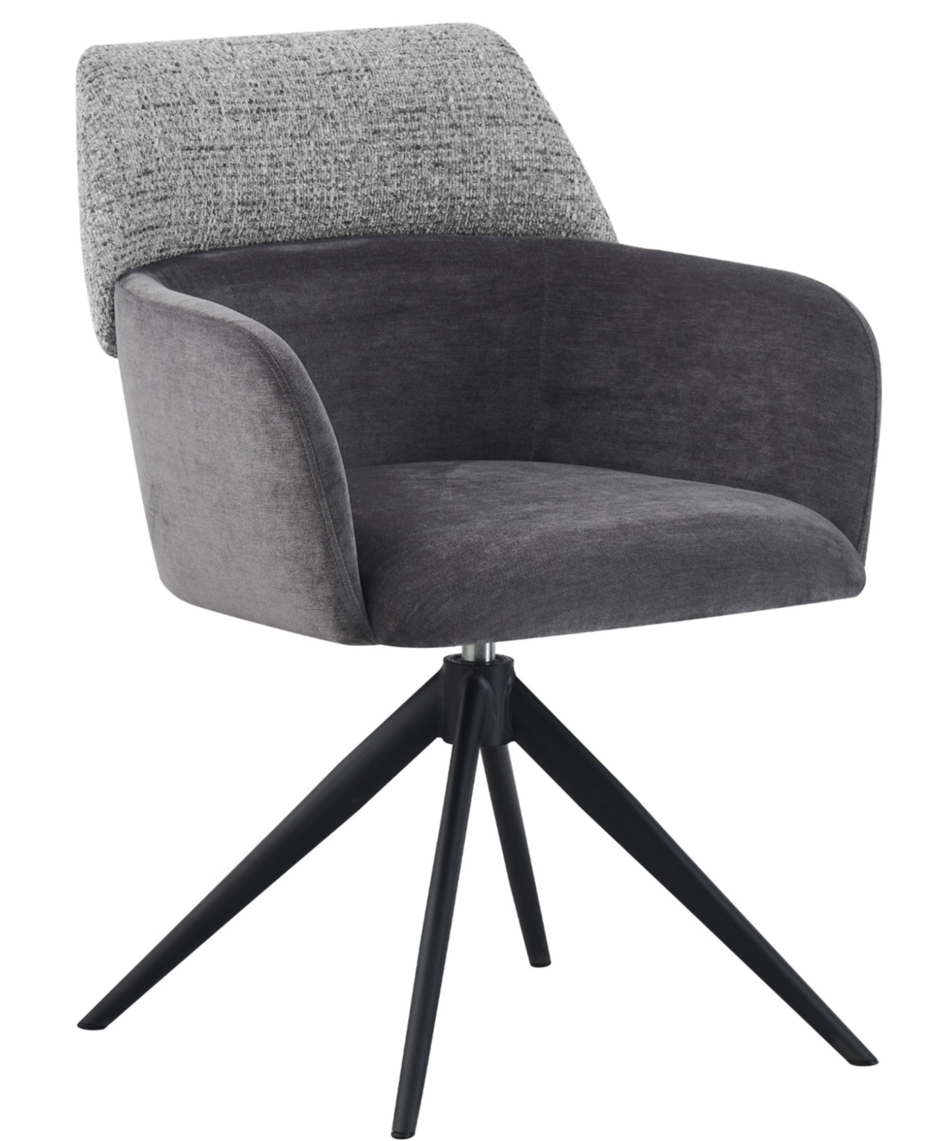 Стілець поворотний Vetro Mebel R-165-ash-chenille/black