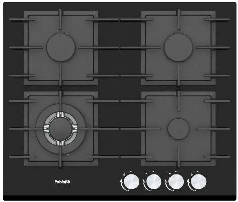 Варильна поверхня газова Fabiano FHG 1444 VGHT2 Black Glass 8111.406.1469