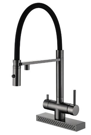 Змішувач кухонний Fabiano FKMC 3124 Black Steel (Cascad) 8231.403.1543
