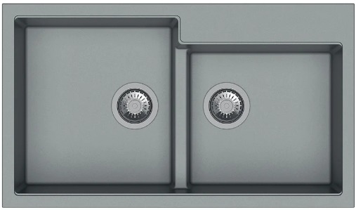 Кухонна мийка Fabiano Navio 86x50x20 Grey Metallic 8221.301.1089