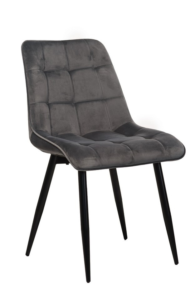 Стілець Vetro Mebel N-46-grey-velvet/ black