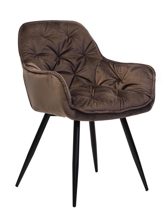 Стілець Vetro Mebel M-65-brown-velvet/ black