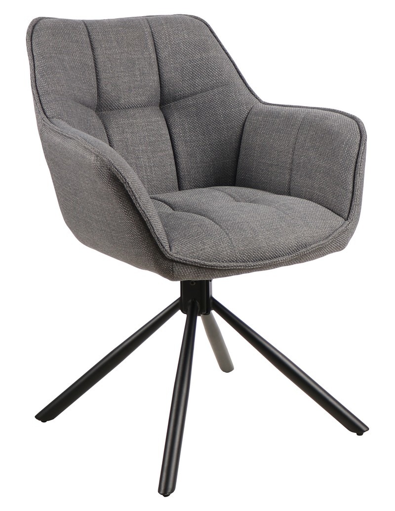 Стілець поворотний Vetro Mebel R-69-grey/ black