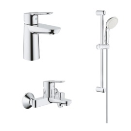 Комплект смесителей Grohe BauEdge 3 в 1 для ванной (123365S)