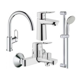 Набор смесителей Grohe BAU LOOP 4 в 1, для ванны и кухни (123225K)