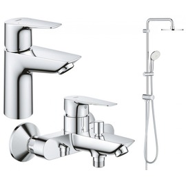 Комплект смесителей Grohe BauEdge New 3в1 для ванной UA12336TS0