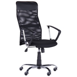 Кресло Ultra Хром сиденье А-1/спинка Сетка черная, вставка Скаден черный 210149